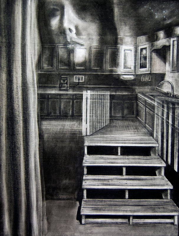 "Difference in the Shades" 
Charcoal.